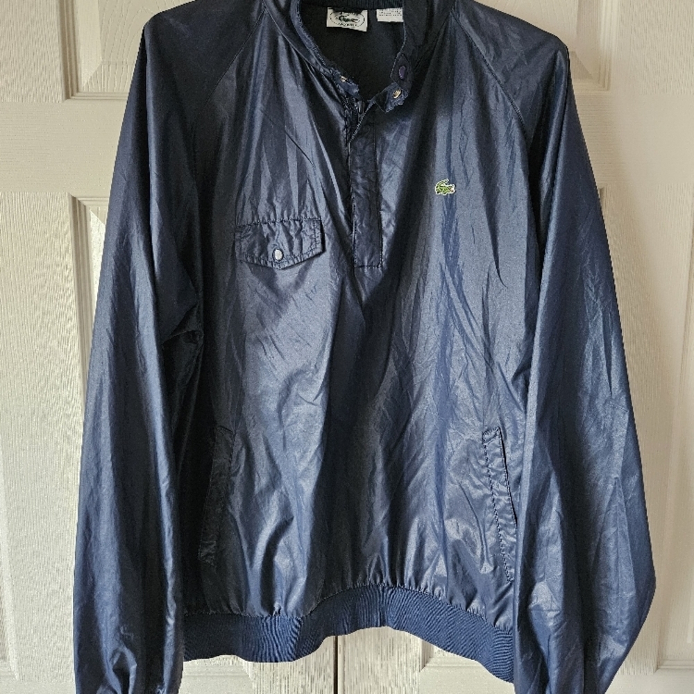 Lacoste Navy Blue Quarter-Zip Pull-Over